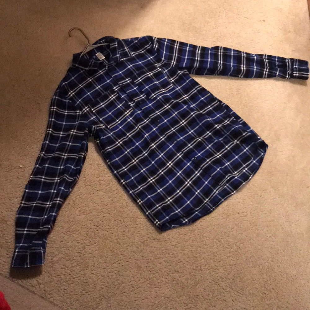 Blue plaid flannel